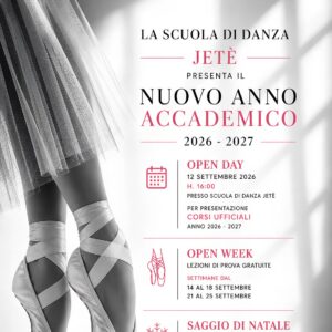 Manifesto open day scuola di Danza Jeté
