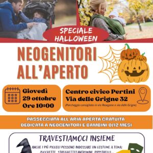 Locandina Neogenitori all'aperto - passeggiata di Halloween