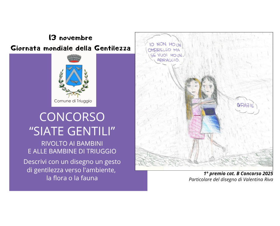 Copertina concorso Siate Gentili 2026 con il disegno che ha vinto la scorsa edizione