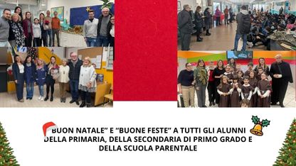 Red White Modern Merry Christmas Photo Collage (42 x 59.4 cm) (416 x 234 px)