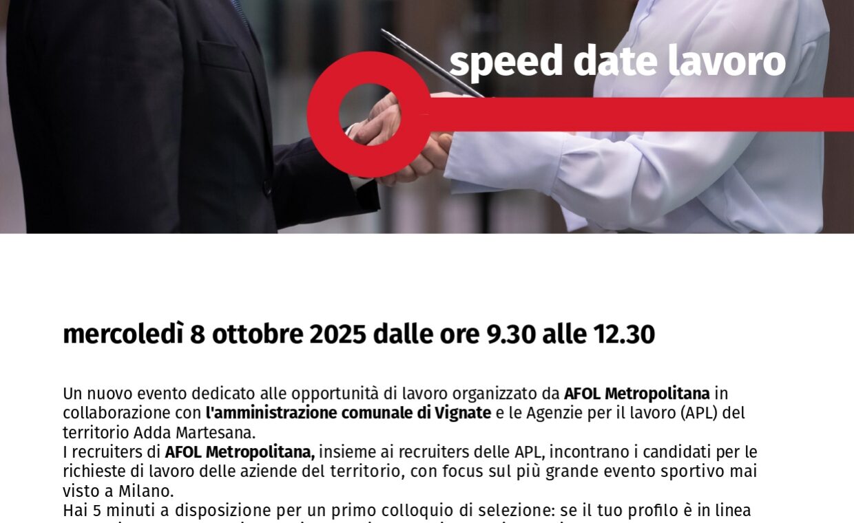 Speed date 8 ottobre 2025 vignate-4-locandina A4