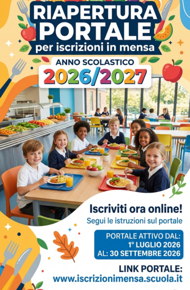Riapertura portale per iscrizioni in mensa