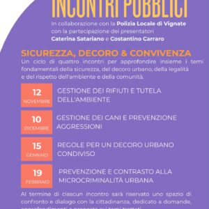 Incontri pubblici