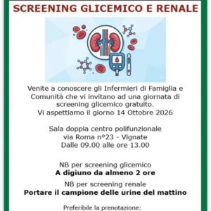 Screening Glicemico e Renale