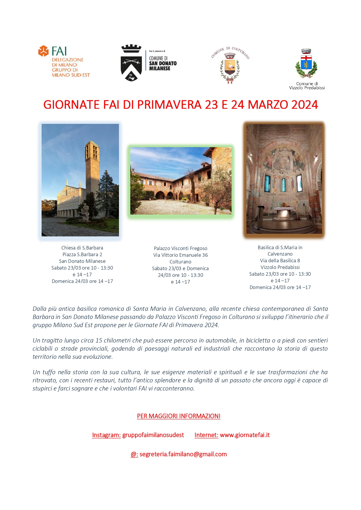 Giornate FAI 23 e 24 marzo