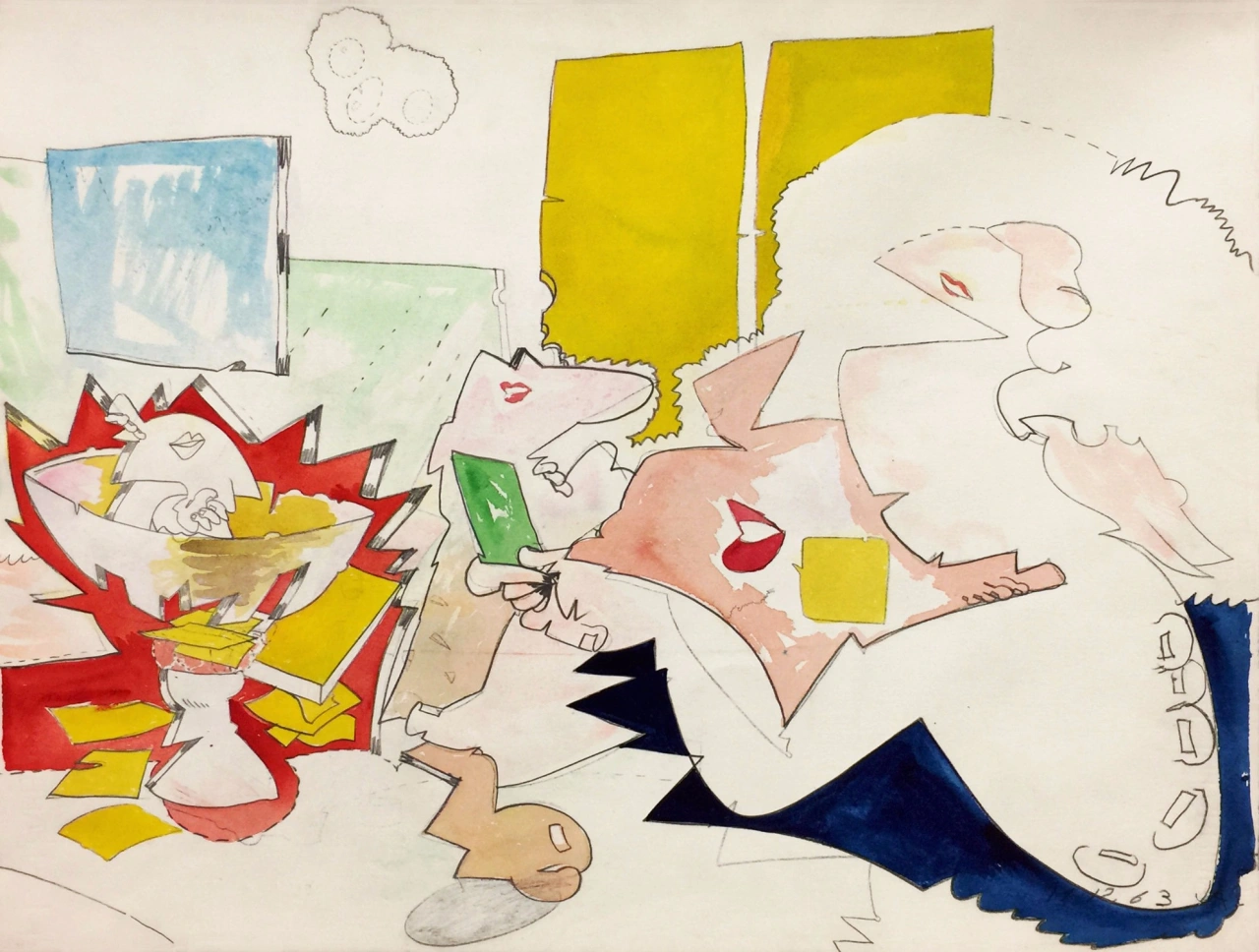 Valerio Adami - senza titolo