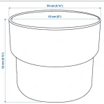 محبس غرس وردي F?RENLIGplastic flower pot, pink, 12 cm, indoo