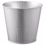 محبس غرس معدن  ?KERB?Rsteel flower pot, galvanized, 12 cm, S