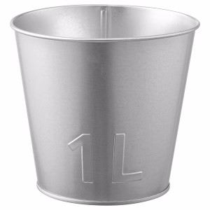 محبس غرس معدن  ?KERB?Rsteel flower pot, galvanized, 12 cm, S