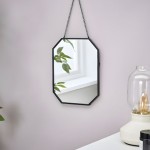 مرايا حجم صغير لون أسود + سلسله