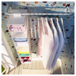 علاق بدل  MULIG CLOTHES BAR 60-90 WHITE