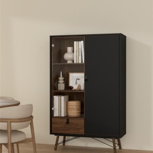 بوفيه  Ry China cabinet 1 door + 1 glass door + 1 drawer