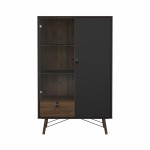 بوفيه  Ry China cabinet 1 door + 1 glass door + 1 drawer