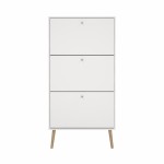 دولاب احذية    Bodo Shoe cabinet 3 flap doors White White