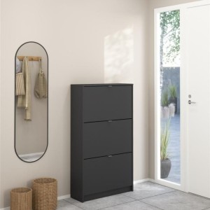 دولاب احذية  SHOES SHOE CABINET W. 3 TILTING DOORS AND 2 LAYERS