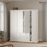 دولاب ملابس  Paris Wardrobe with 4 doors + 2 drawers