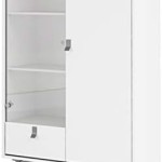 فترينة لون ابيض China cabinet 1 door + 1 g