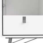 فترينة لون ابيض China cabinet 1 door + 1 g