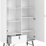 فترينة لون ابيض China cabinet 1 door + 1 g