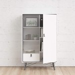 فترينة لون ابيض China cabinet 1 door + 1 g