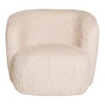 Setubal Lounge chair, artificial fur, offwhite, كرسي صالون