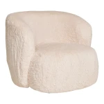 Setubal Lounge chair, artificial fur, offwhite, كرسي صالون