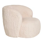 Setubal Lounge chair, artificial fur, offwhite, كرسي صالون