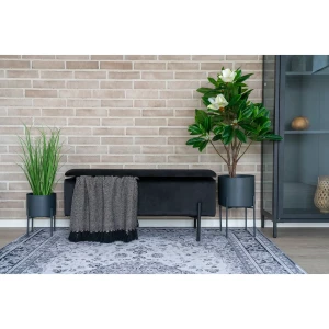 بوف تخزين Watford Bench - Bench in velvet with storage, blac