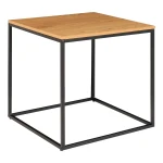 Vita Side Table Side table, oak look, black frame 45x45x45 cm طاولة جانبية