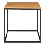 Vita Side Table Side table, oak look, black frame 45x45x45 cm طاولة جانبية