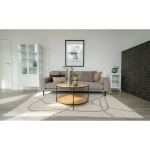 Vita Coffee Table Coffee table, travertin look, black frame 90x60x45 cm طاولة ضيافة