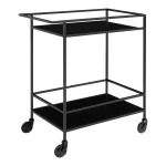 Vita Bar Trolley Bar trolley, 2 white shelves, white frame 68x40x79 cm عربة تقديم لون اسود