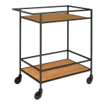 Vita Bar Trolley Bar trolley, 2 white shelves, white frame 68x40x79 cm عربة تقديم لون خشبي