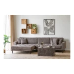 Prague Coffee Table Coffee table, marble look, brown 60x80x40 cm طاولة ضيافة