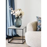 Vita Side Table Side table, oak look, black frame 45x45x45 cm طاولة جانبية