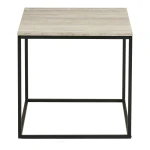 Vita Side Table Side table, oak look, black frame 45x45x45 cm طاولة جانبية