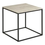Vita Side Table Side table, oak look, black frame 45x45x45 cm طاولة جانبية