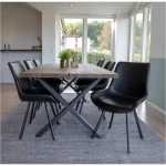 طاولة أكل من الخشب الطبيعي مع 6 كراسي Montpellier Dining Table with 6 montpellier dinner chairs