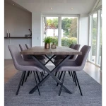 طاولة أكل من الخشب الطبيعي مع 6 كراسي Montpellier Dining Table with 6 montpellier dinner chairs