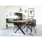 طاولة أكل خشب طبيعي مع 4 كراسي - Toulon Dining Table with 4 montpellier dining chairs