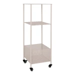 Torres Metal Cart Metal Cart, steel, sand, 3 shelves 35x35x100 cm طاولة جانبية متحركة