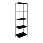 Vita shelf Oval shelf, 4 shelves, black, black frame 85x36x111 cm ارفف خشبية