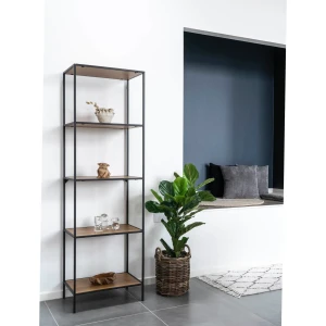 Vita shelf Oval shelf, 4 shelves, black, black frame 85x36x111 cm ارفف خشبية