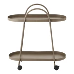 Empoli Bar Trolley Bar trolley, 2 shelves, steel, brown 27,5x60x64 cm عربة تقديم