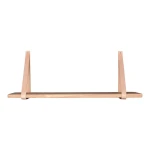 Forno Shelf Shelf, natural, brown leather straps 120x20 cm ارفف لون اسود