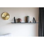 Forno Shelf Shelf, natural, brown leather straps 120x20 cm رف لون اسود