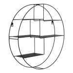 Genk Wall Shelf Wall shelf, steel, black ø47x10 cm رف تعليق دائري