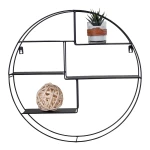 Genk Wall Shelf Wall shelf, steel, black ø47x10 cm رف تعليق دائري
