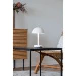 Holt Table Lamp Table lamp, metal, rechargeable, white/steel سهارة لون ابيض