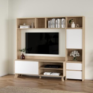 مكتبة تلفاز Next TV-Wall unit with 1 Sliding door + 1 door